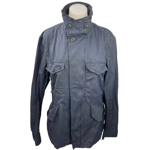 Banana Republic Navy Blue Zipper Pockets Utility Field Windbreaker Jacket Coat M - Picture 1 of 4